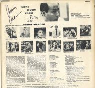 Henry Mancini signed More music from Peter Gunn 33rpm record sleeve. Record included. Good