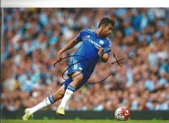 Football Diego Costa signed 8x12 colour photo pictured in action for Chelsea. Good Condition. All