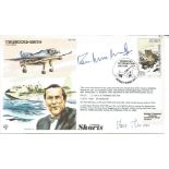 Lt Cdr Steve R Thomas and T W Brooke-Smith signed on his own Test Pilots cover RAF TP32. Flown in