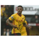 Football Andre Gray 10x8 signed colour photo pictured in action for Watford F. C. Good Condition.