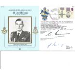 Double signed MRAF Sir David Craig cover flown and signed by Grp Capt. Bunn & Wg Cdr Morley. Good