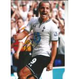 Football Roberto Solado 12x8 signed colour photo pictured celebrating while playing for Tottenham