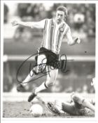 Football Charlie George 10x8 signed black and white photo pictured in action for Southampton. Good