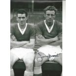 Football Jimmy Harris 12x8 signed black and white photo pictured during his time with Everton.
