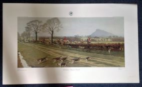 The Cheshire Away for Tattenhall print 21x36 approx by the artist Cecil Laloin picturing the