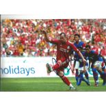 Football Charlie Adam 8x12 signed colour photo pictured while playing for Liverpool FC. Good