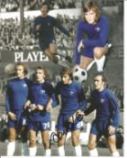 Football Alan Hudson 10x8 signed colour montage photo pictured during his time with Chelsea F. C.