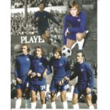 Football Alan Hudson 10x8 signed colour montage photo pictured during his time with Chelsea F. C.