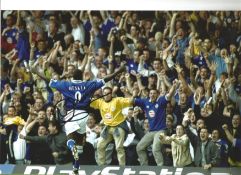 Football Emile Heskey 12x8 signed colour photo pictured celebrating while playing for Leicester