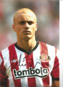 Football Wes Brown 12x8 signed colour photo pictured during his time with Sunderland. Good