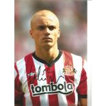 Football Wes Brown 12x8 signed colour photo pictured during his time with Sunderland. Good