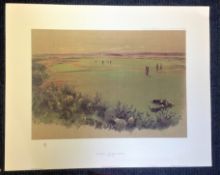 Golf Print 30x24 approx titled St Andrews The 5th and 13th Greens by the artist Cecil Aldin