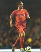 Football Lazar Markovic 10x8 signed colour photo pictured playing for Liverpool. Good Condition. All