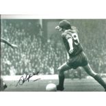 Football Steve Heighway 8x12 signed black and white photo pictured in action for Liverpool F. C.