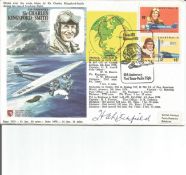 Harold Arthur Litchfield (Navigator)signed Aviation flown cover. RAFM HA(SP8) Cover dedicated to Air