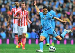 Football Samir Nasri signed 16x12 colour photo pictured in action for Manchester City. Good
