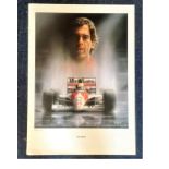 Ayrton Senna 32x20 approx print titled The Hero by the artist S. Coffield picturing the legendary