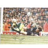 Football Mark Bosnich 10x8 signed colour photo pictured in action for Aston Villa. Good Condition.