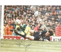 Football Mark Bosnich 10x8 signed colour photo pictured in action for Aston Villa. Good Condition.
