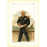 2X Navy Vanity Fair prints Admiral Sir Compton Domvile G. C. B 40 H. P in a dinghy and on 1 China