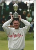 Golf Todd Hamilton signed 12x8 colour photo pictured holding The Open Championship Claret Jug in