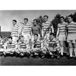 Football Celtic Lisbon Lions multisigned 16x12 black and white photo signatures include Jim Craig,