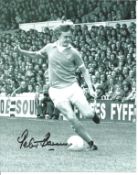 Football Peter Barnes 10x8 signed black and white photo pictured in action for Manchester City. Good