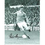 Football Peter Barnes 10x8 signed black and white photo pictured in action for Manchester City. Good