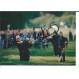 Golf Mark James signed 7x5 colour photo. Mark Hugh James (born 28 October 1953) is an English