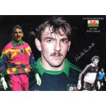 Football Neville Southall signed 16x12 Wales Legend montage photo pictured playing for Wales
