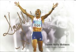 Athletics Dame Kelly Holmes 8x6 signed colour photo. Dame Kelly Holmes, DBE (born 19 April 1970)