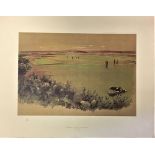 Golf print 20x25 picturing St Andrew's -The 5th and 13th Greens by the artist Cecil Aldin one of a