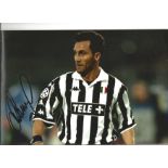 Football Angelo Di Livio 8x12 signed colour photo pictured in action for Juventus. Good Condition.
