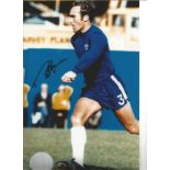 Football Ron Harris 12x8 signed colour photo pictured in action for Chelsea F. C. Good Condition.