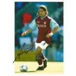 Football Juan Pablo Angel 10x8 signed colour photo pictured in action for Aston Villa. Good