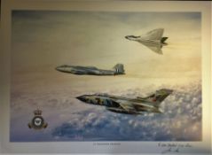 RAF 13x17 print titled 1X SQUADRON REUNION by the artist John . S. Fox dedicated to Jim Shortland'