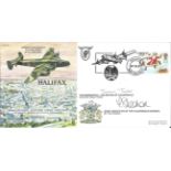 Halifax Planes & Places official double signed cover RAF P&P4. Signed by The Worshipful, The Mayor