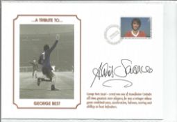 Football David Sadler signed A Tribute to George Best commemorative Sporting Legends Cover. David
