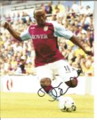 Football Darius Vassell 10x8 signed colour photo pictured in action for Aston Villa. Good Condition.