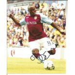 Football Darius Vassell 10x8 signed colour photo pictured in action for Aston Villa. Good Condition.