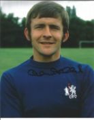 Football John Hollins 10x8 signed colour photo pictured during his time with Chelsea F. C. Good