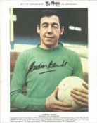 Football Gordon Banks signed 10x8 vintage Typhoo Tea colour photo. Good Condition. All signed pieces
