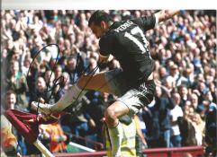 Football Pedro 12x8 signed colour photo pictured in action for Chelsea. Good Condition. All signed