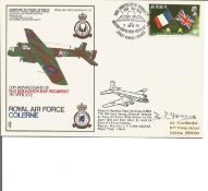 AVM B. P. Young CBE (RAF Colerne) signed RAF Colerne 50th Anniversary of the No2 Squadron flown