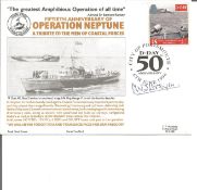 Hockaday cover Royal navy Series Two No. 9. 50th Anniversary of Operation Neptune, 6th June 1944. 'A
