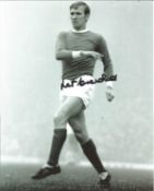 Football Pat Crerand signed 10x8 black and white photo pictured while playing for Manchester United.