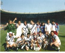 Football West Ham United 1980 FA Cup Final multi signed photo 9 legendary Hammer signatures includes