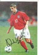 Football Kevin Phillips 10x8 signed colour photo pictured in action for England. Good Condition. All