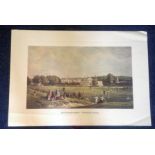 Cricket Print 33x20 approx titled The Cricket Match Tonbridge School picturing an early game of