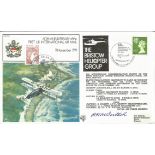 First UK International Air Mail official signed cover RAF FF9. Signed by Wing Commander R H McIntosh